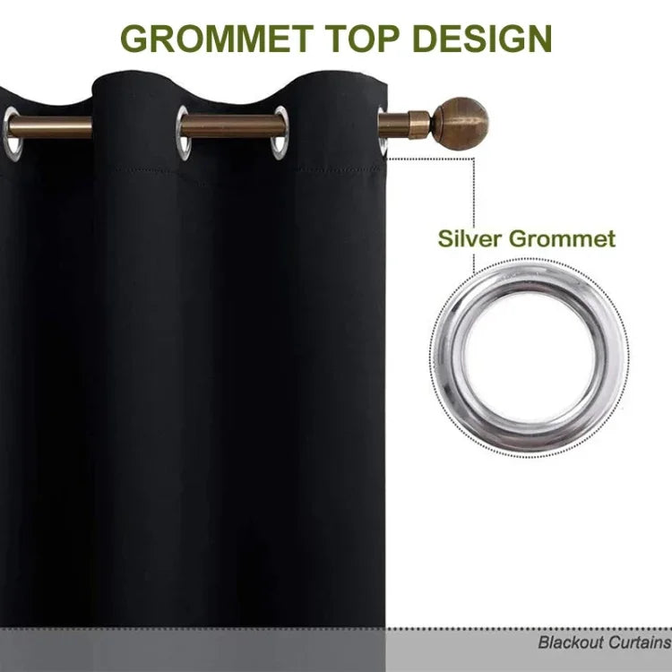 ผ้ากันแสงม่านความแม่นยำสูง ผ้าม่านกันความร้อน สีพื้น ขนาด 52x95 นิ้ว (132x240 ซม.), 140x175, 42x63 นิ้ว (107x160 ซม.), 140×240, 52×63 นิ้ว (132×160 ซม.), 140x225