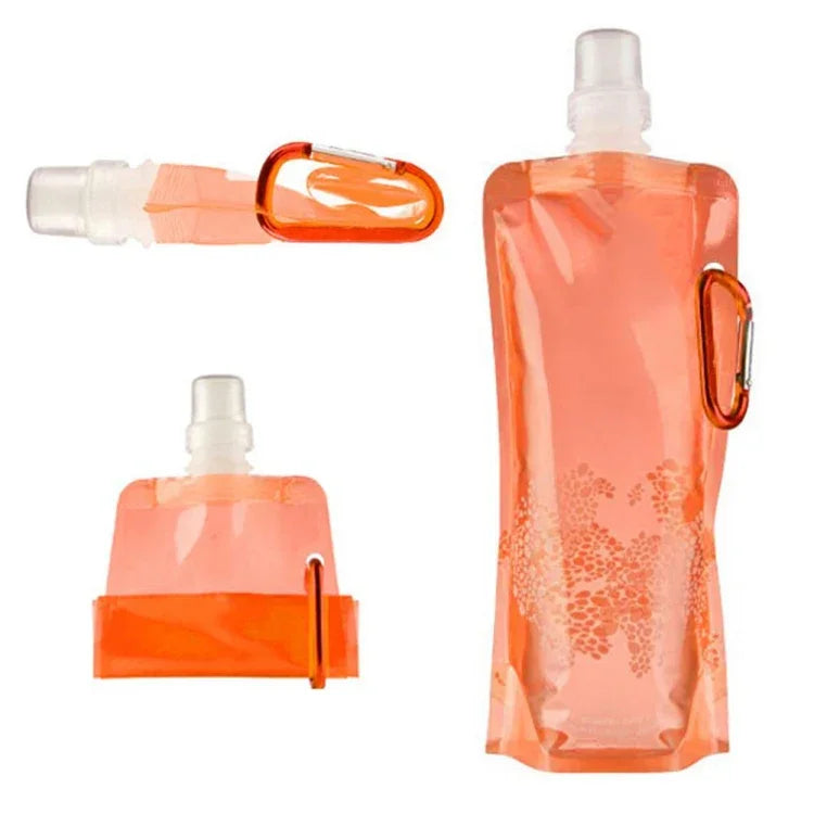 0.5L Portable Ultralight Foldable Silicone Water Bag Outdoor Sports Supplies Hiking Camping Soft Flask Waterproof Bag