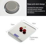 เครื่องชั่งอาหารสแตนเลสมัลติฟังก์ชันดิจิทัลพร้อมจอ LCD, 5kg/1g, สีโรสโกลด์, 5kg/1g, สีเงิน