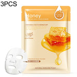 3 PCS Skin Care Plant Facial Mask Moisturizing Oil Control Blackhead Remover Wrapped Mask Face Mask Face Care, Blueberry, Aloe Vera, Olive, Honey, Red Pomegranate, Cucumber