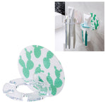 ที่ใส่แปรงสีฟันพลาสติก ที่เก็บยาสีฟัน เครื่องจ่ายแปรงสีฟัน, สีขาว, สีชมพู, สีเขียว
