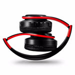 หูฟังบลูทูธสเตอริโอ HIFI สำหรับ Xiaomi iPhone Samsung แท็บเล็ต พร้อมไมโครโฟน รองรับการ์ด SD และวิทยุ FM