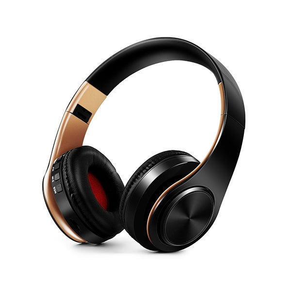 หูฟังบลูทูธสเตอริโอ HIFI สำหรับ Xiaomi iPhone Samsung แท็บเล็ต พร้อมไมโครโฟน รองรับการ์ด SD และวิทยุ FM