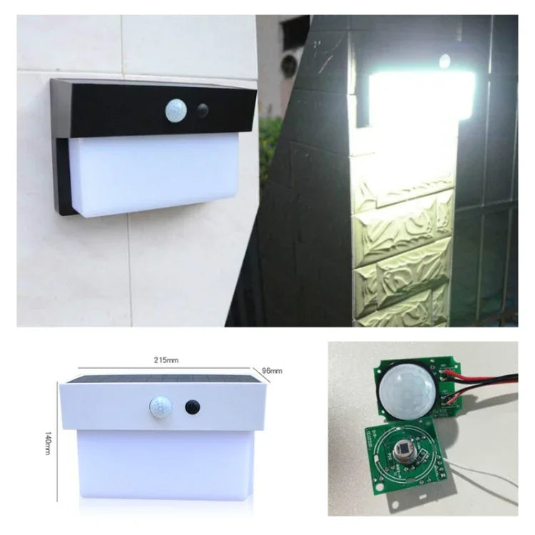 ไฟภูมิทัศน์พลังงานแสงอาทิตย์ 2.5W 50 LEDs สำหรับลานบ้าน กลางแจ้ง พร้อมควบคุมและเซนเซอร์เรดาร์ โคมไฟติดผนัง