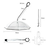 Pet Umbrella Transparent Adjustable Rainy Dog ?Walking Leash, Pet Umbrella