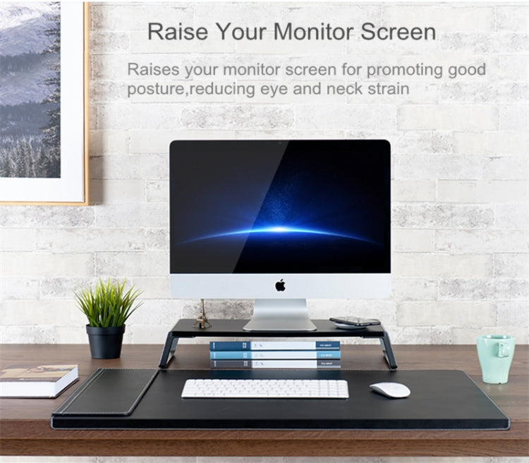 ขาตั้งจอภาพพร้อมขาโลหะ สำหรับ iMac MacBook จอ LCD เครื่องพิมพ์ โต๊ะจัดระเบียบแล็ปเดสก์ แพลตฟอร์มแข็งแรง ประหยัดพื้นที่