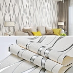 วอลเปเปอร์ผ้าทอไม่ทอแบบลายน้ำ 3D เรียบง่าย สำหรับตกแต่งผนังบ้าน