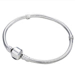 สร้อยข้อมือโซ่เงินลายงู ขนาด 17-21 ซม. เหมาะกับสร้อยข้อมือ Pandora สไตล์ยุโรป ขนาด 19 ซม., 18 ซม., 20 ซม., 21 ซม.