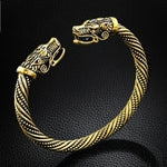 กำไลข้อมือผู้ชายลายหัวหมาป่า วิกิง เครื่องประดับแฟชั่น