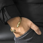 กำไลข้อมือผู้ชายลายหัวหมาป่า วิกิง เครื่องประดับแฟชั่น