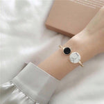 กำไลข้อมือวงกลมลายหินอ่อนเทียม ทอง สีขาว ดำ ดำขาว ขาวดำ