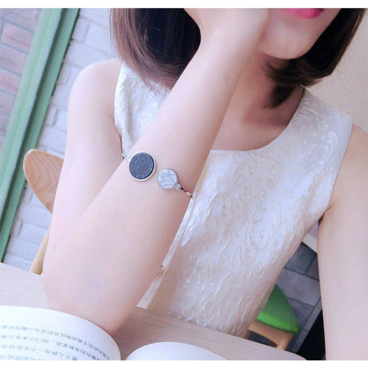 กำไลข้อมือวงกลมลายหินอ่อนเทียม ทอง สีขาว ดำ ดำขาว ขาวดำ