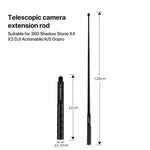ไม้เซลฟี่อุปกรณ์เสริมกล้องแอคชั่น 1.2 เมตรสำหรับ Insta360 ONE X และ ONE Sport, อุปกรณ์จับแฮนด์ 1.2 เมตรสำหรับ Insta360 ONE X / ONE