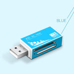 เครื่องอ่านการ์ดหน่วยความจำมัลติฟังก์ชัน 1 in 1 สำหรับ Memory Stick Pro Duo Micro SD, TF, M2, MMC, SDHC MS Card