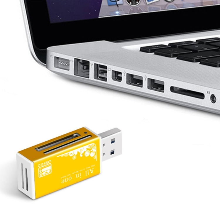 เครื่องอ่านการ์ดหน่วยความจำมัลติฟังก์ชัน 1 in 1 สำหรับ Memory Stick Pro Duo Micro SD, TF, M2, MMC, SDHC MS Card