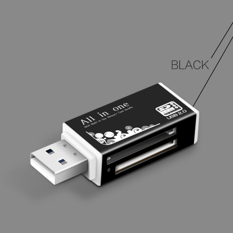 เครื่องอ่านการ์ดหน่วยความจำมัลติฟังก์ชัน 1 in 1 สำหรับ Memory Stick Pro Duo Micro SD, TF, M2, MMC, SDHC MS Card