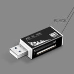 เครื่องอ่านการ์ดหน่วยความจำมัลติฟังก์ชัน 1 in 1 สำหรับ Memory Stick Pro Duo Micro SD, TF, M2, MMC, SDHC MS Card