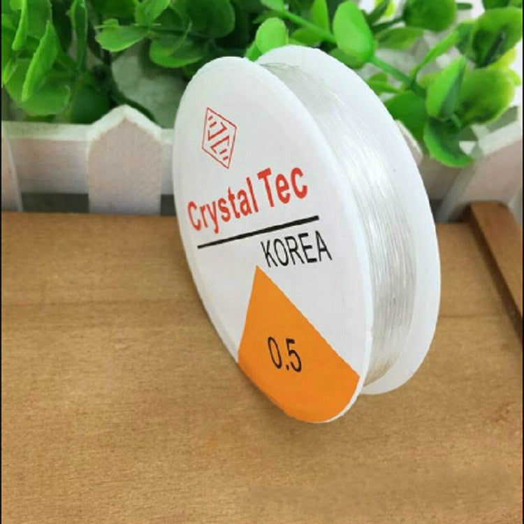 เส้นเอ็นตกปลาใสยืดหยุ่น 5 ชิ้น วัสดุทำเครื่องประดับ DIY ลูกปัด สายลวด 0.5 มม., 0.6 มม., 0.7 มม., 1 มม., 0.8 มม.