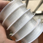 เส้นเอ็นตกปลาใสยืดหยุ่น 5 ชิ้น วัสดุทำเครื่องประดับ DIY ลูกปัด สายลวด 0.5 มม., 0.6 มม., 0.7 มม., 1 มม., 0.8 มม.
