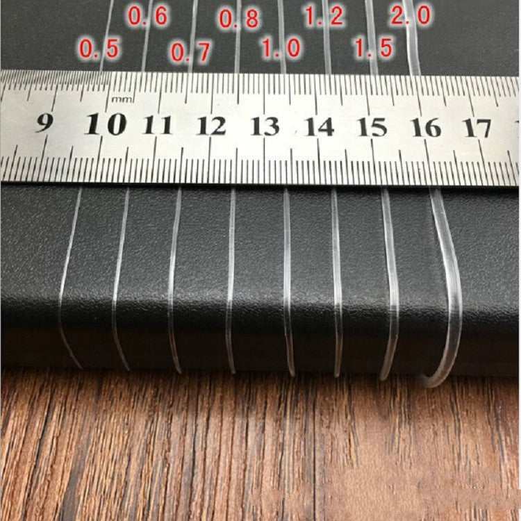 เส้นเอ็นตกปลาใสยืดหยุ่น 5 ชิ้น วัสดุทำเครื่องประดับ DIY ลูกปัด สายลวด 0.5 มม., 0.6 มม., 0.7 มม., 1 มม., 0.8 มม.