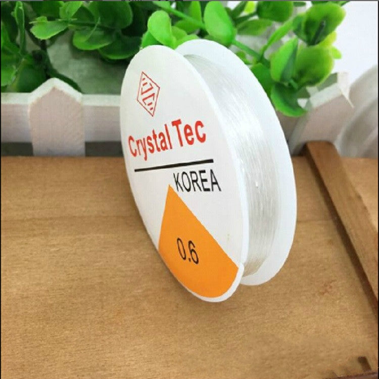 เส้นเอ็นตกปลาใสยืดหยุ่น 5 ชิ้น วัสดุทำเครื่องประดับ DIY ลูกปัด สายลวด 0.5 มม., 0.6 มม., 0.7 มม., 1 มม., 0.8 มม.