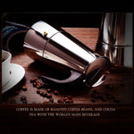 หม้อต้มกาแฟมอคค่าทำจากสแตนเลส พร้อมกรอง