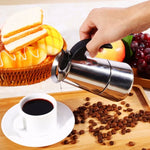 หม้อต้มกาแฟมอคค่าทำจากสแตนเลส พร้อมกรอง
