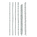 10 ชิ้น สติ๊กเกอร์รอยสักชั่วคราวกันน้ำ สีดำคลาสสิก