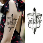 2 ชิ้น สติ๊กเกอร์รอยสักชั่วคราวกันน้ำสำหรับแขนเต็มขนาดเล็ก