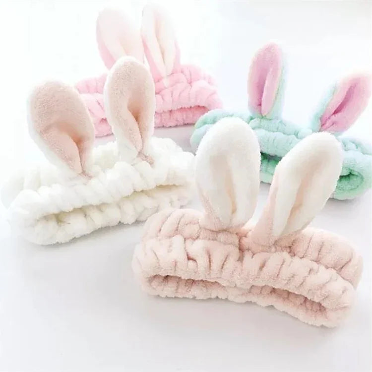 ที่คาดผมหูแมวน่ารักยืดหยุ่น สำหรับผู้หญิงและเด็กผู้หญิง ใช้แต่งหน้า ล้างหน้า ที่คาดผม หน้ากากหน้า ห่อผม เครื่องประดับผม