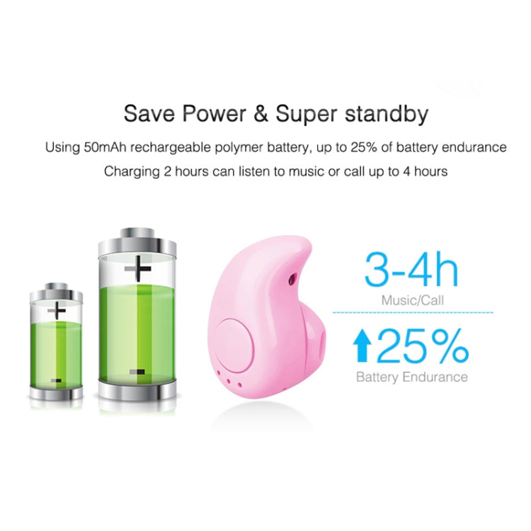S530 หูฟังสปอร์ตไร้สายบลูทูธแบบสอดหูขนาดเล็กพร้อมไมโครโฟนสำหรับสมาร์ทโฟน