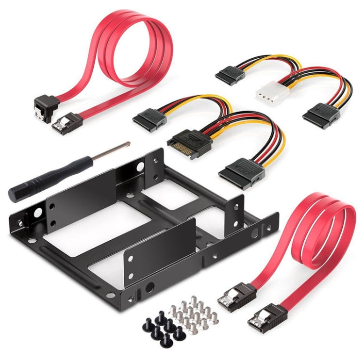 ชุดอะแดปเตอร์ติดตั้งฮาร์ดไดรฟ์ภายนอก 2.5 นิ้ว เป็น 3.5 นิ้ว พร้อมสาย SATA สำหรับข้อมูลและไฟ และสกรู
