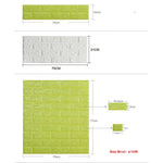 วอลเปเปอร์อิฐพื้นหลังทีวีกันน้ำแบบติดเอง 2 ชิ้น สติ๊กเกอร์ติดผนัง 3D สำหรับห้องนั่งเล่น วอลเปเปอร์จิตรกรรมฝาผนัง สติ๊กเกอร์ตกแต่งห้องนอน ขนาด 70ซม. x 77ซม.