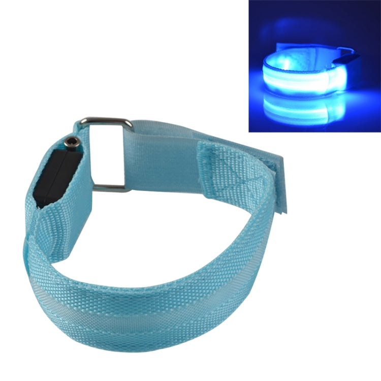 สายรัดแขนไฟ LED สำหรับกีฬาไนลอนกลางคืน รุ่นแบตเตอรี่ สีฟ้า รุ่นชาร์จ USB สีฟ้า รุ่นแบตเตอรี่ สีขาว รุ่นชาร์จ USB สีขาว รุ่นแบตเตอรี่ สีแดง รุ่นชาร์จ USB สีแดง รุ่นแบตเตอรี่ สีเขียว รุ่นชาร์จ USB สีเขียว