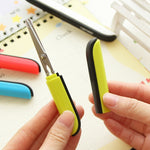 Portable Shears Paper Cutting Folding Safety Mini Stationery Scissors