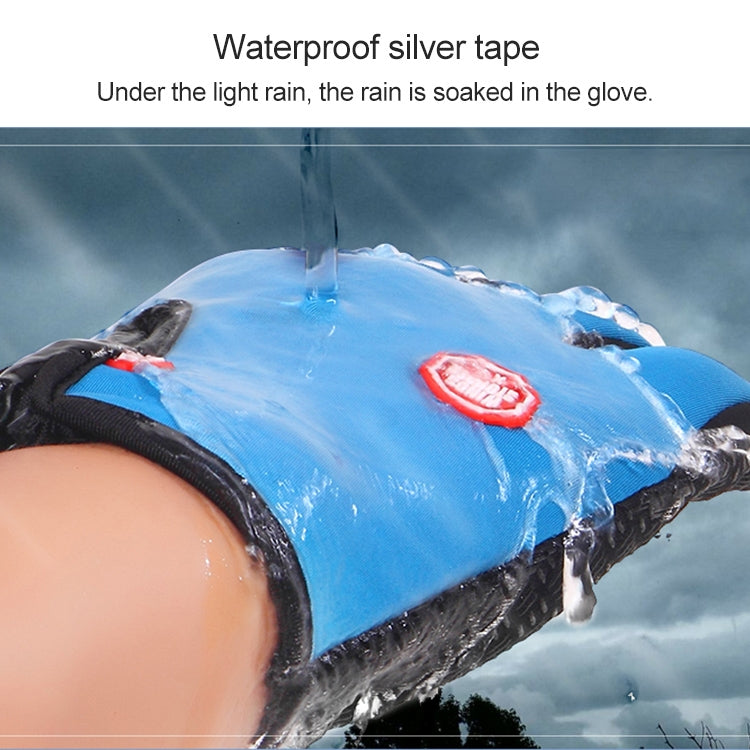 ถุงมือปั่นจักรยานแบบเต็มนิ้ว หนัง PU นีโอพรีน ระบายอากาศ อุ่น สำหรับกีฬากลางแจ้งฤดูหนาว, L, XL, M