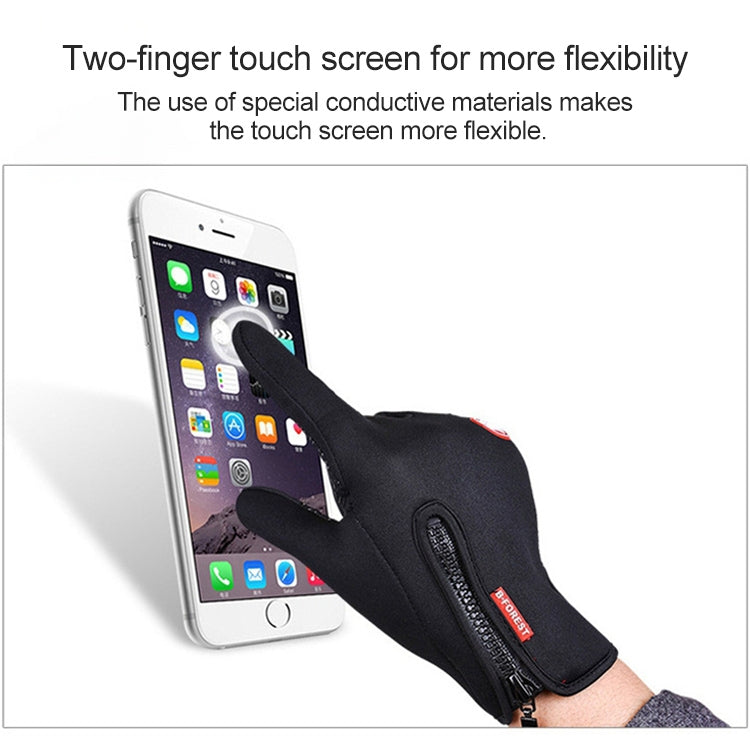 ถุงมือปั่นจักรยานแบบเต็มนิ้ว หนัง PU นีโอพรีน ระบายอากาศ อุ่น สำหรับกีฬากลางแจ้งฤดูหนาว, L, XL, M