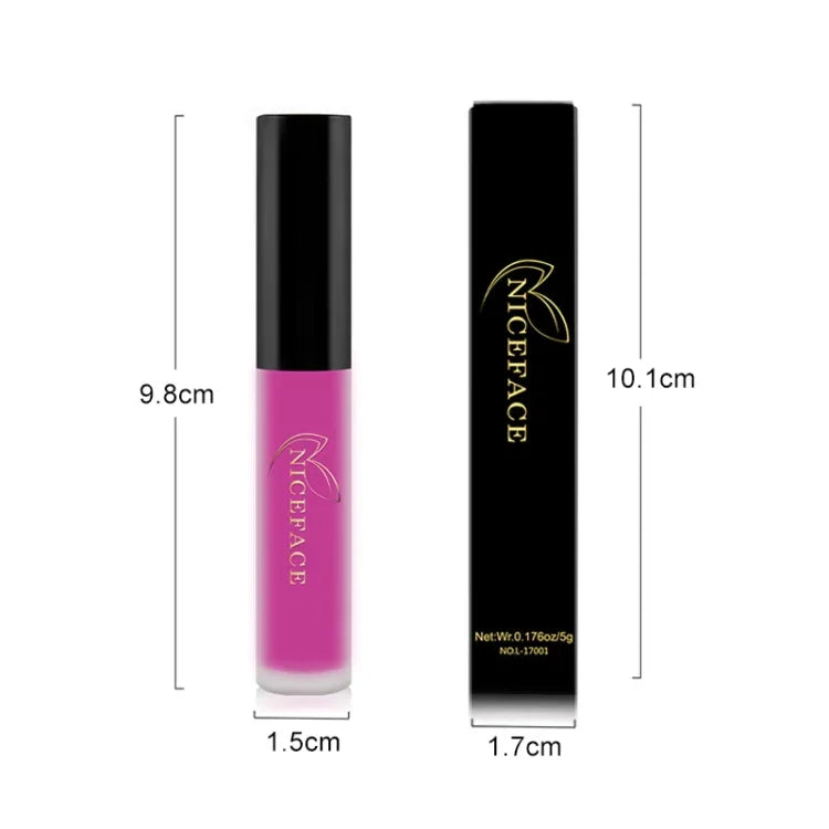 ลิปกลอสลิปสติกแมตต์นู้ดแบบน้ำ กันน้ำ ติดทนนาน ให้ความชุ่มชื้น เครื่องสำอางแต่งหน้า เบอร์ 01 ถึง 24