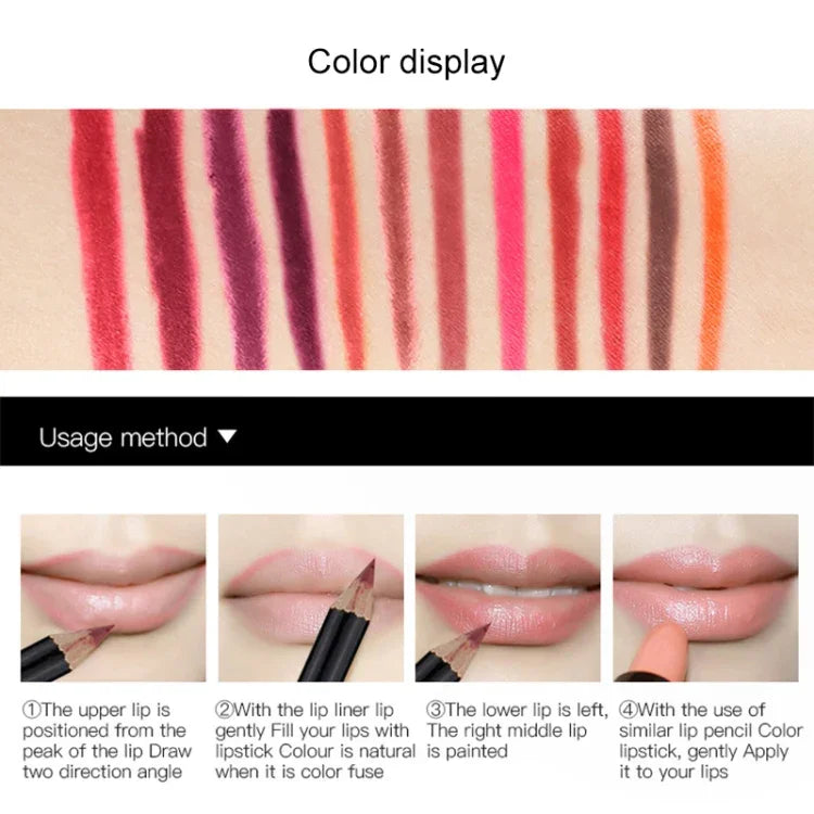 ลิปสติกแมตต์เซ็กซี่ ดินสอเขียนขอบปาก ลิปไลเนอร์ สีแมตต์นู้ด ชุดปากกาลิปไลเนอร์ เครื่องมือแต่งหน้าความงาม เครื่องสำอาง
