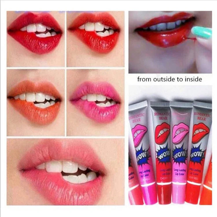 ลิปกลอสลอกง่าย 2 ชิ้น ติดทนนาน กันน้ำ ลิปสติกแมตต์สำหรับผู้หญิง สีแดงแตงโม สีพีชสวย สีแดงเซ็กซี่ สีชมพูโรส สีแดงเชอร์รี่ สีส้มหวาน