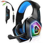 V1 หูฟังเกมมีสาย 3.5 มม. RGB สีสันสดใส ความยาวสาย: 2.2 ม.