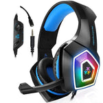 V1 หูฟังเกมมีสาย 3.5 มม. RGB สีสันสดใส ความยาวสาย: 2.2 ม.
