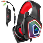 V1 หูฟังเกมมีสาย 3.5 มม. RGB สีสันสดใส ความยาวสาย: 2.2 ม.