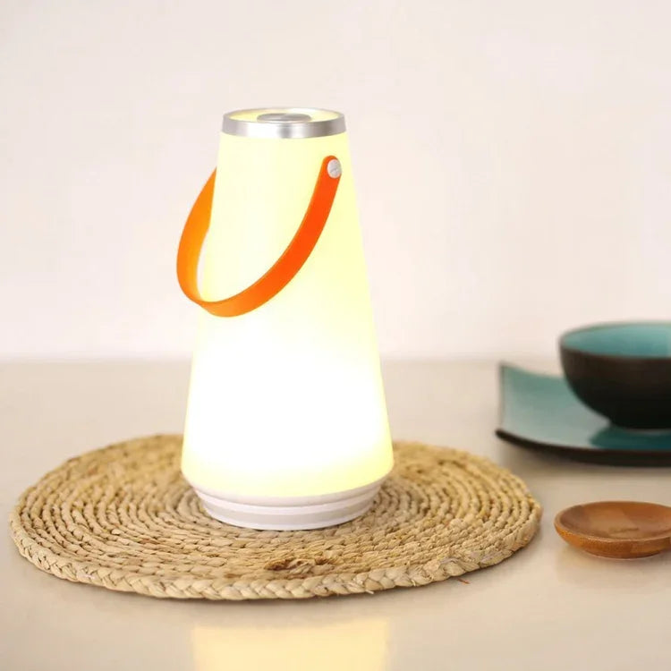Portable Touch Switch Rechargeable LED Table Lamp Outdoor Camping Emergency Night Light with Handle