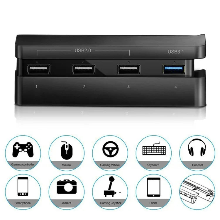 อะแดปเตอร์ USB ขยาย 2 ชิ้น สำหรับ PS4 Slim อุปกรณ์เสริม USB HUB 3.0 ความเร็วสูง สำหรับ PS4 Slim