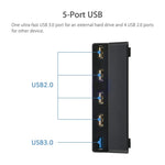 อะแดปเตอร์ USB ขยาย 2 ชิ้น สำหรับ PS4 Slim อุปกรณ์เสริม USB HUB 3.0 ความเร็วสูง สำหรับ PS4 Slim