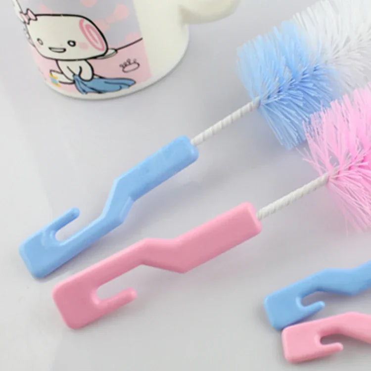 2 Sets Baby Nipple Milk Bottle Cup 360 Degree Sponge Cleaner Pacifier Brush, Random Color Delivery, Milk Bottle Cup