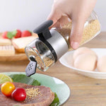Press Type Salt Control Bottle Kitchen Household Sealed Moisture-Proof Metering Tank Set, Press Type Salt Control Bottle
