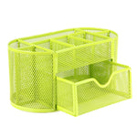 Desk Organizer 9 Grids Metal Mesh Office Pen Pencil Holder