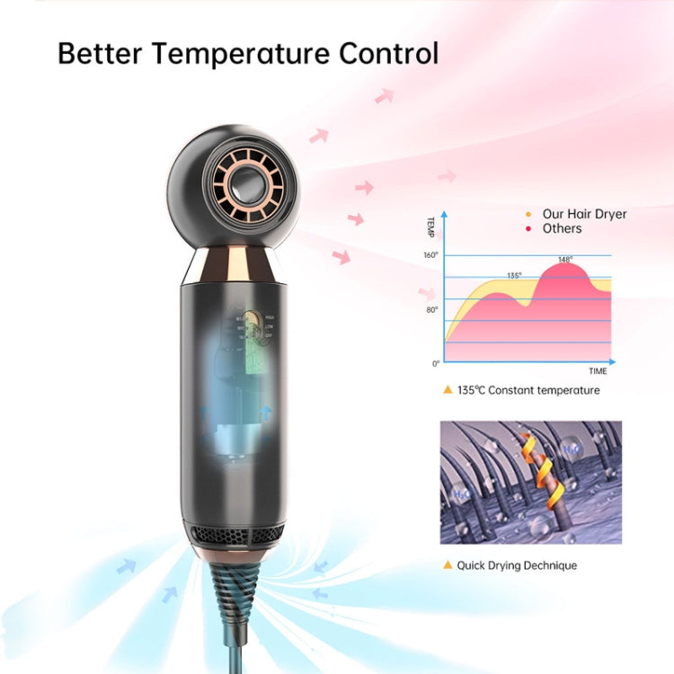 ไดร์เป่าผมขนาดเล็กแบบไม่มีใบไม้ Mdjc-806 สำหรับเดินทาง ติดผนังโรงแรม ปลั๊ก US, EU, UK, AU